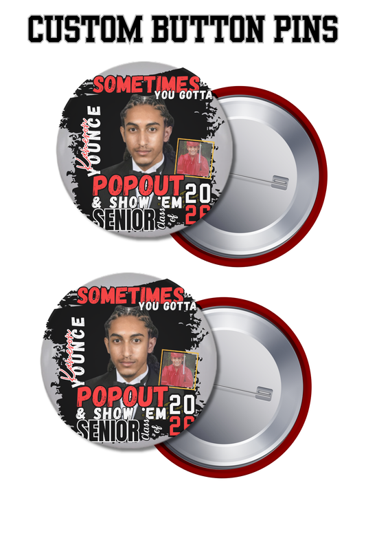 Custom Graduate Button Pins