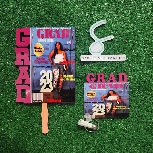 Grad Fan and keychain bundle